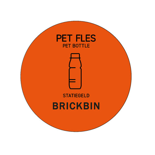 Forex Afvalstroomsticker PET | BrickBin | Oranje afbeelding 1