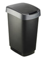 Afvalbak Twist 25L | Rotho  | Zilver/Zwart