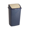 Afvalbak met Swing deksel 50L  | Blauw/Crême
