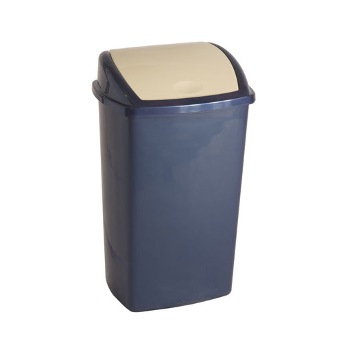 Afvalbak met Swing deksel 50L  | Blauw/Crême afbeelding 1