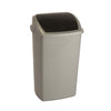 Afvalbak met Swing deksel 50L  | Grijs/Zwart