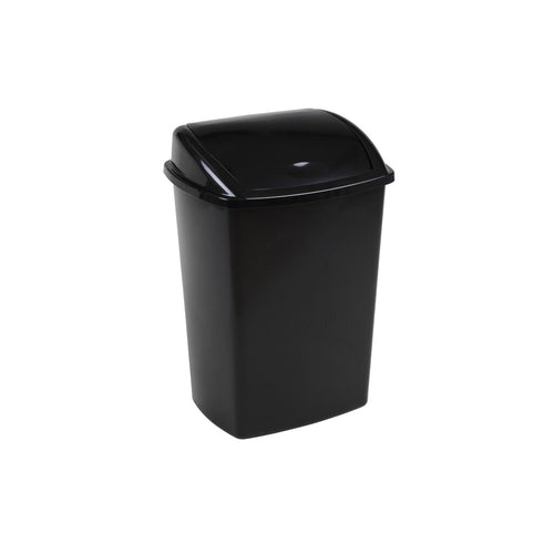 Afvalbak met Swing deksel 8L | Zwart afbeelding 1