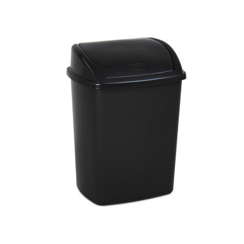 Afvalbak met Swing deksel 15L | Zwart afbeelding 1