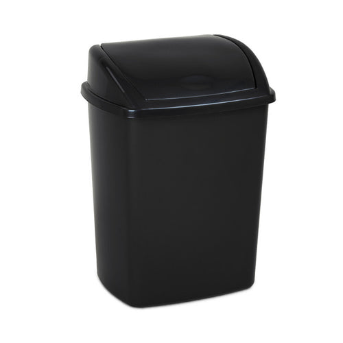 Afvalbak met Swing deksel 26L | Zwart afbeelding 1