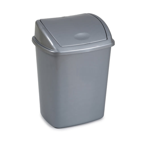 Afvalbak met Swing deksel 26L | Grijs afbeelding 1