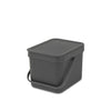 Afvalemmer Sort & Go 6L | Brabantia | Grijs