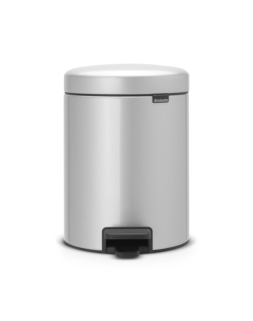 Pedaalemmer NewIcon 5L | Brabantiametallic | Soft-close | Metallic Grijs afbeelding 1