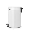 Pedaalemmer NewIcon 12L met metalen binnenemmer | Brabantia | Soft-close | Wit