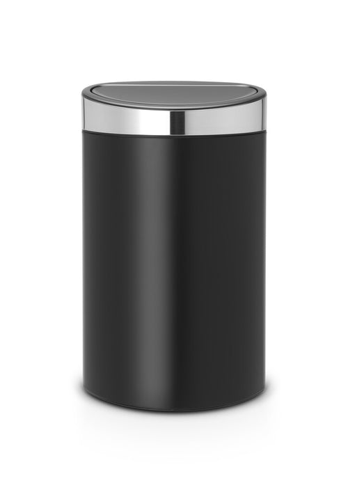 Touch Bin New 40L | Brabantia  | Soft-close | Mat Rvs/Mat Zwart afbeelding 1