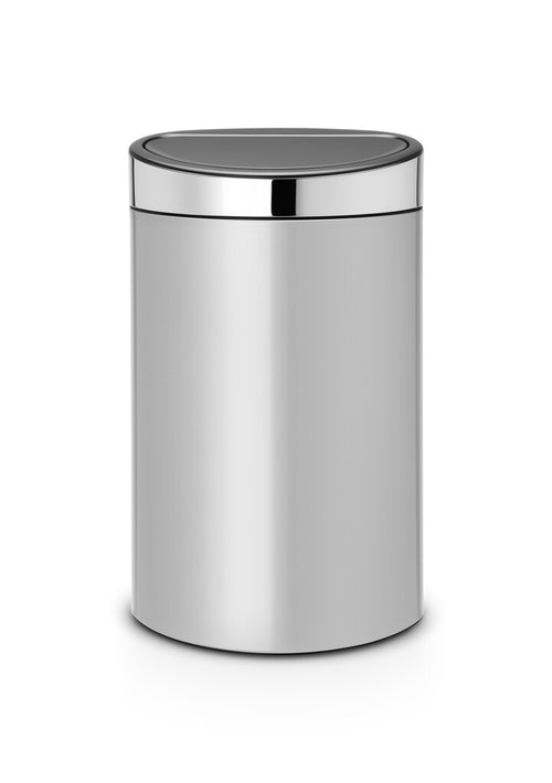 Touch Bin 40L | Brabantiametallic | Soft-close | Metallic Grijs afbeelding 1