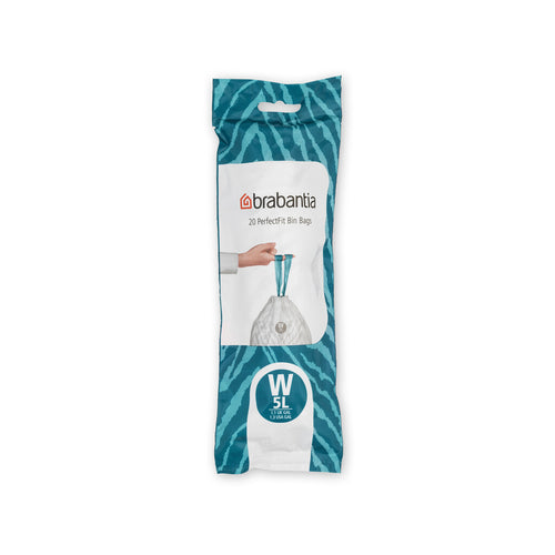 PerfectFit afvalzak met trekbandsluiting | Dispenser Pack | 5L (W) | Brabantia afbeelding 1