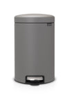 Pedaalemmer NewIcon 12L | Brabantia | Soft-close | Mineral Concrete Grey