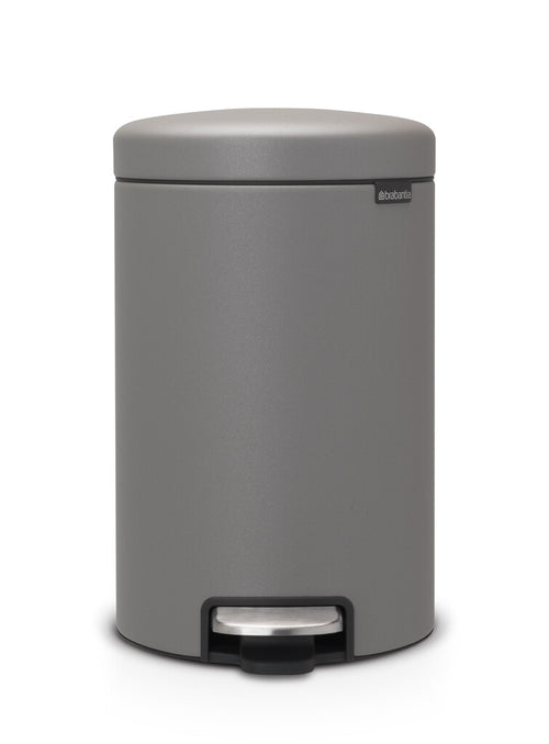 Pedaalemmer NewIcon 12L | Brabantia | Soft-close | Mineral Concrete Grey afbeelding 1