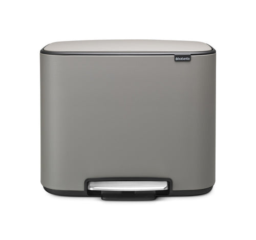 Bo Pedaalemmer 3x11L | Brabantia | Afvalscheiding | Soft-close | Mineral Concrete Grey afbeelding 1