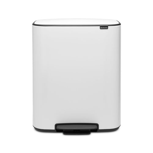 Bo Pedaalemmer 2x30L | Brabantia | Afvalscheiding | Soft-close | Wit afbeelding 1