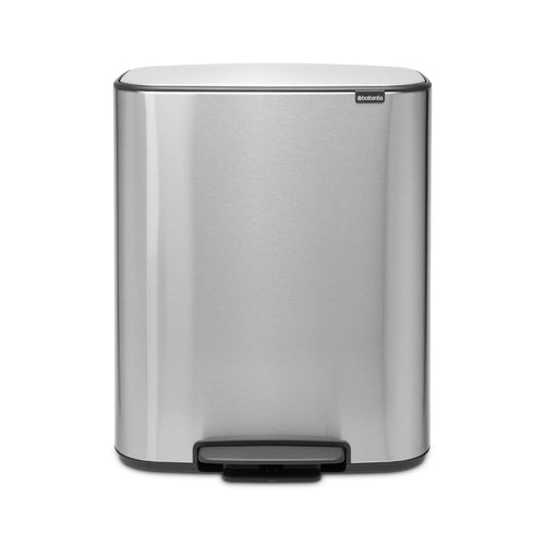Bo Pedaalemmer 2x30L | Brabantia | Afvalscheiding | Soft-close | Mat Staal afbeelding 1