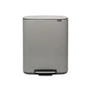 Bo Pedaalemmer 2x30L | Brabantia | Afvalscheiding | Soft-close | Mineral Concrete Grey
