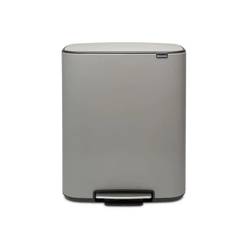 Bo Pedaalemmer 2x30L | Brabantia | Afvalscheiding | Soft-close | Mineral Concrete Grey