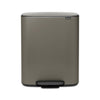 Bo Pedaalemmer 2x30L | Brabantia | Afvalscheiding | Soft-close | Platina