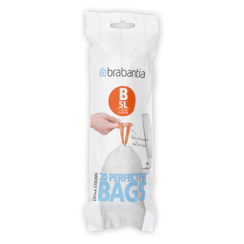 PerfectFit Afvalzak met trekbandsluiting 5-7L (B) | Brabantia | Wit afbeelding 1