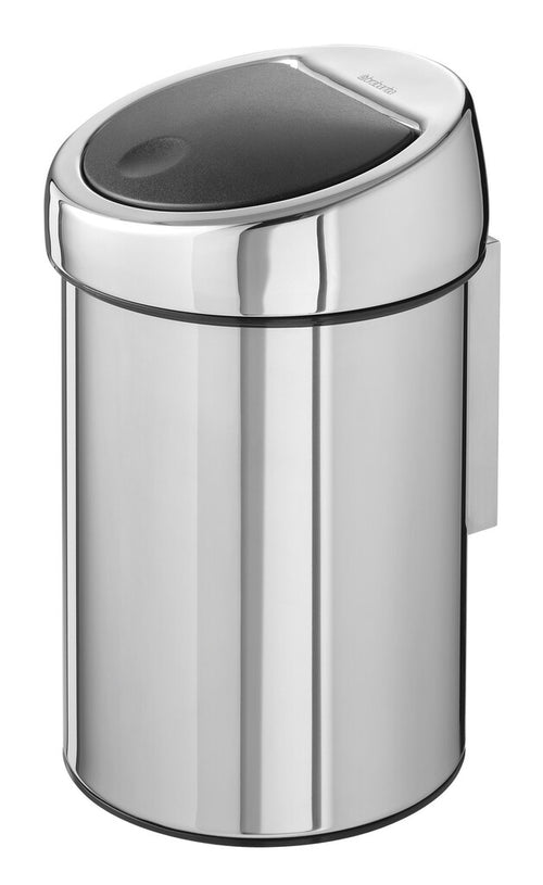Wandafvalemmertje Touch Bin 3L | Brabantia | Soft-close | Chroom afbeelding 1