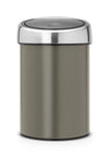 Wandafvalemmertje Touch Bin 3L | Brabantia | Soft-close | Platinum