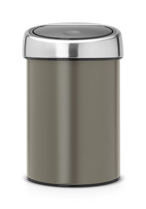 Wandafvalemmertje Touch Bin 3L | Brabantia | Soft-close | Platinum afbeelding 1