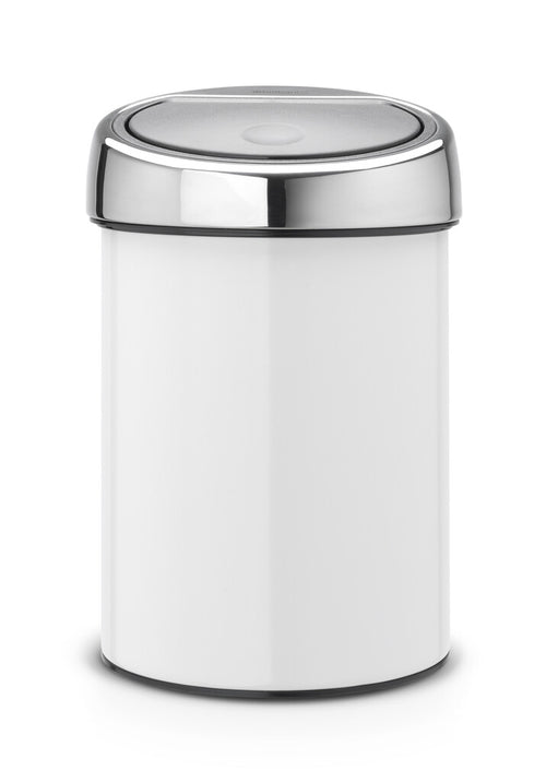 Wandafvalemmertje Touch Bin 3L | Brabantia | Soft-close | Wit afbeelding 1