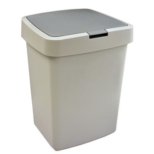 Afvalbak Delta klepdeksel 10L | Sunware | Grijs afbeelding 1