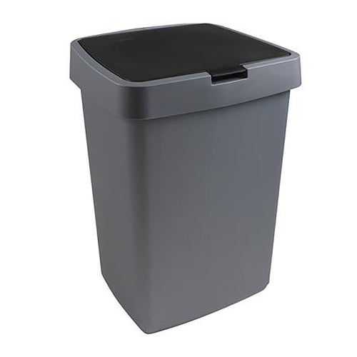 Afvalbak Delta klepdeksel 25L | Sunware  | Grijs/Zwart afbeelding 1