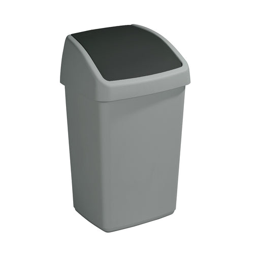 Afvalbak Delta swingdeksel 25L | Sunware  | Grijs/Zwart afbeelding 1