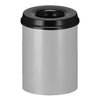 Vlamdovende papierbak 15L | V-Part  | Zwart/Aluminiumgrijs