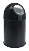 Afvalbak met pushdeksel 30L | V-Part | Zwart