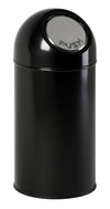 Afvalbak met pushdeksel 40L | V-Part | Zwart