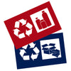 Stickerset afvalscheiding  | Rood/Blauw