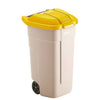 Mobiele container 110L  | Buitengebruik | Geel/Beige