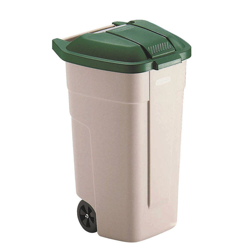Mobiele container 110L  | Buitengebruik | Groen/Beige afbeelding 1
