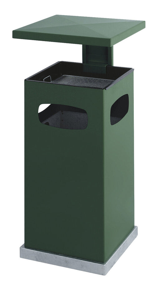 As-papierbak met afneembaar afdak 70L | V-Part | Buitengebruik | Groen afbeelding 1