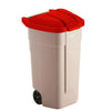 Mobiele container 110L  | Buitengebruik | Rood/Beige