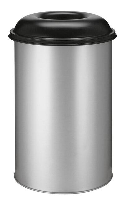 Vlamdovende papierbak 200L  | Zwart/Aluminiumgrijs