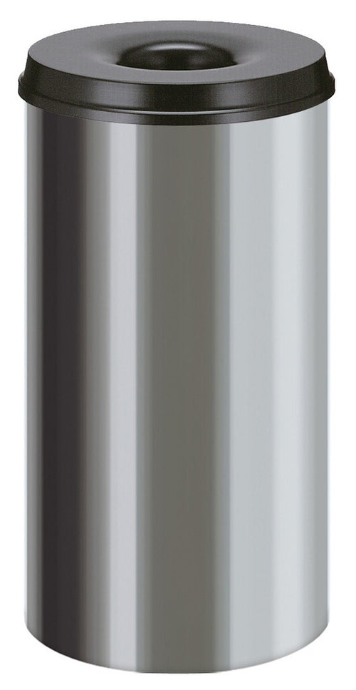 Vlamdovende papierbak 50L | V-Part  | Zwart/Rvs afbeelding 1