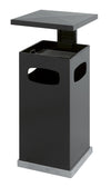 As-papierbak met afneembaar afdak 70L | V-Part | Buitengebruik | Antraciet