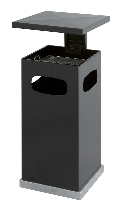 As-papierbak met afneembaar afdak 70L | V-Part | Buitengebruik | Antraciet afbeelding 1