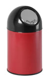 Afvalbak met pushdeksel 30L | V-Part  | Rood/Zwart