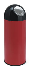 Afvalbak met pushdeksel 55L | V-Part  | Rood/Zwart