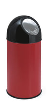 Afvalbak met pushdeksel 40L | V-Part  | Rood/Zwart
