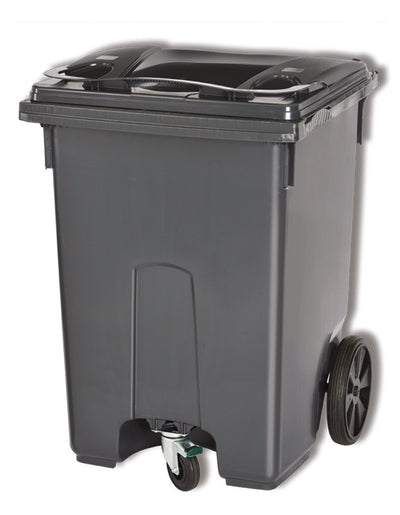 Mini-container 360L 3-wiel | Buitengebruik | Grijs
