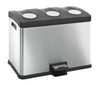 Rejoice recycling pedaalemmer 12+12+12L | EKO | Afvalscheiding | Soft-close | Mat Rvs