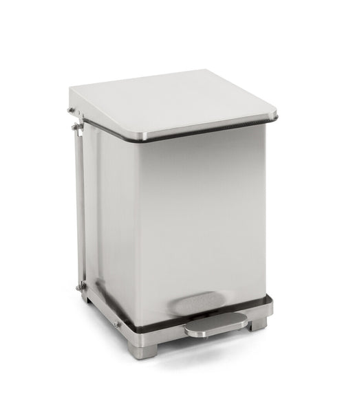 Industriële pedaalemmer 27L | V-Part | Soft-close | Mat Rvs afbeelding 1