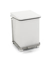 Industriële pedaalemmer 27L | V-Part | Soft-close | Wit